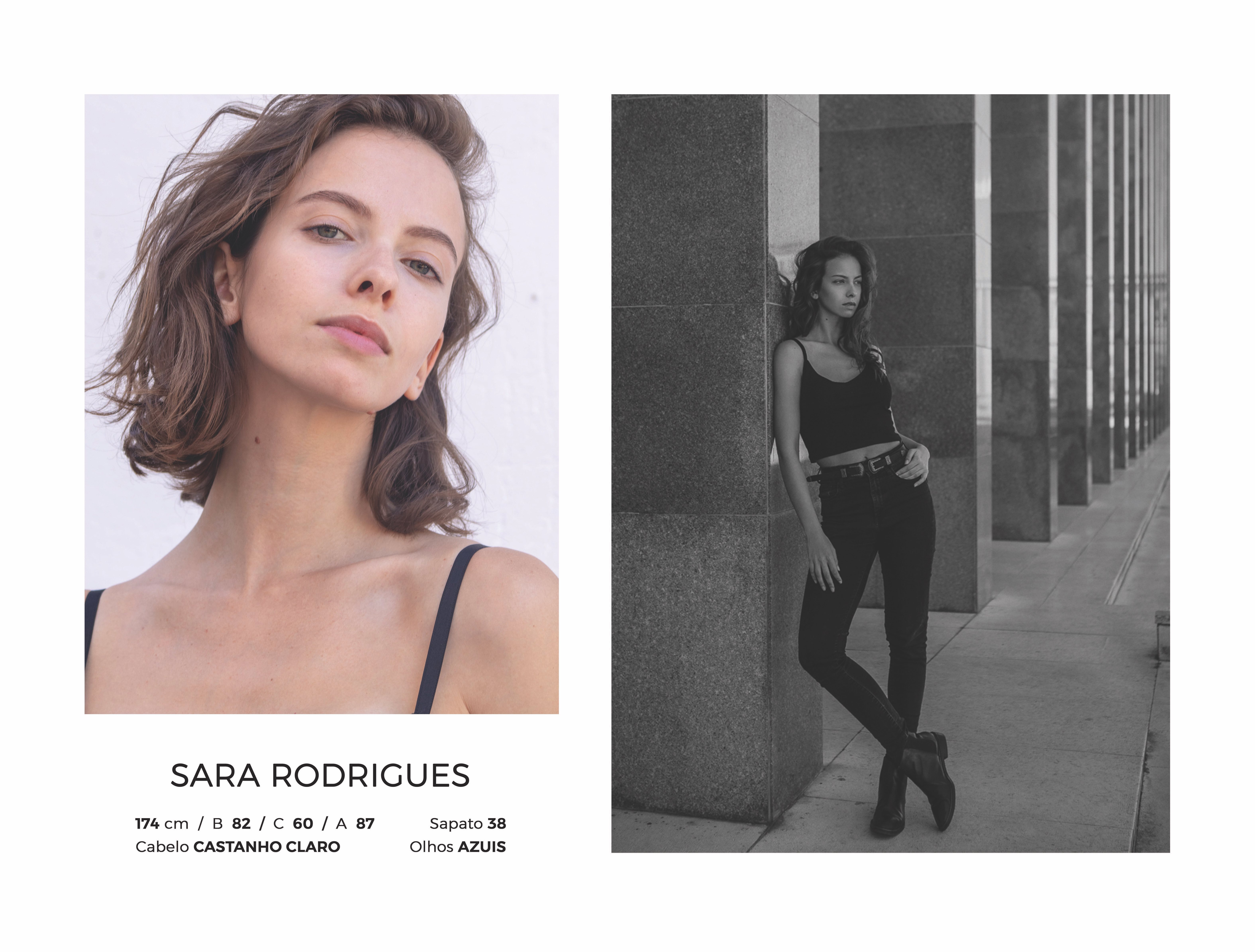 Composite da modelo Sara Rodrigues